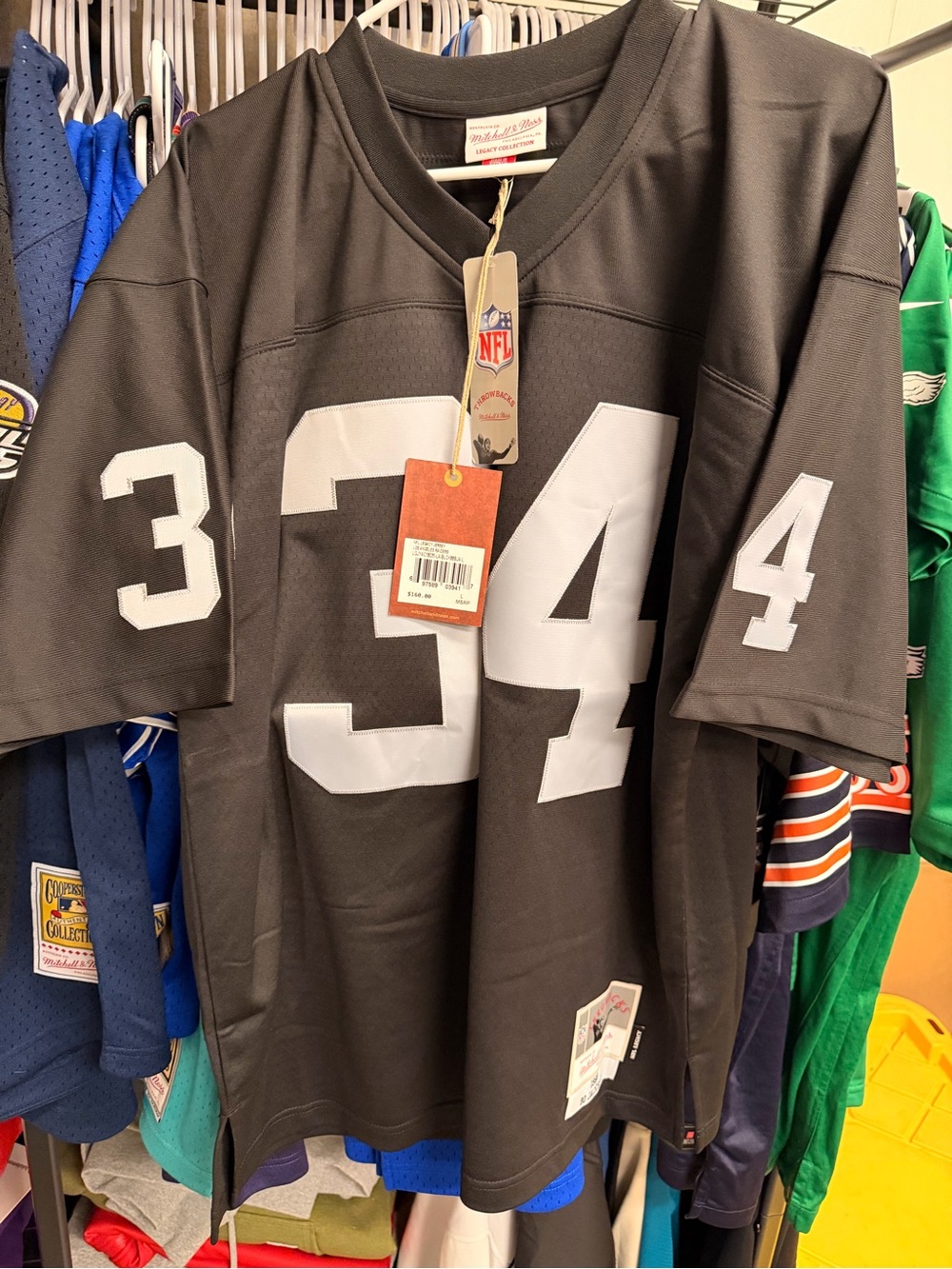 NFL Mitchell & Ness #34 Bo Jackson Raiders Football Jersey SIZE LARGE MENS